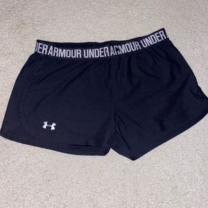 Black and White Under Armour shorts